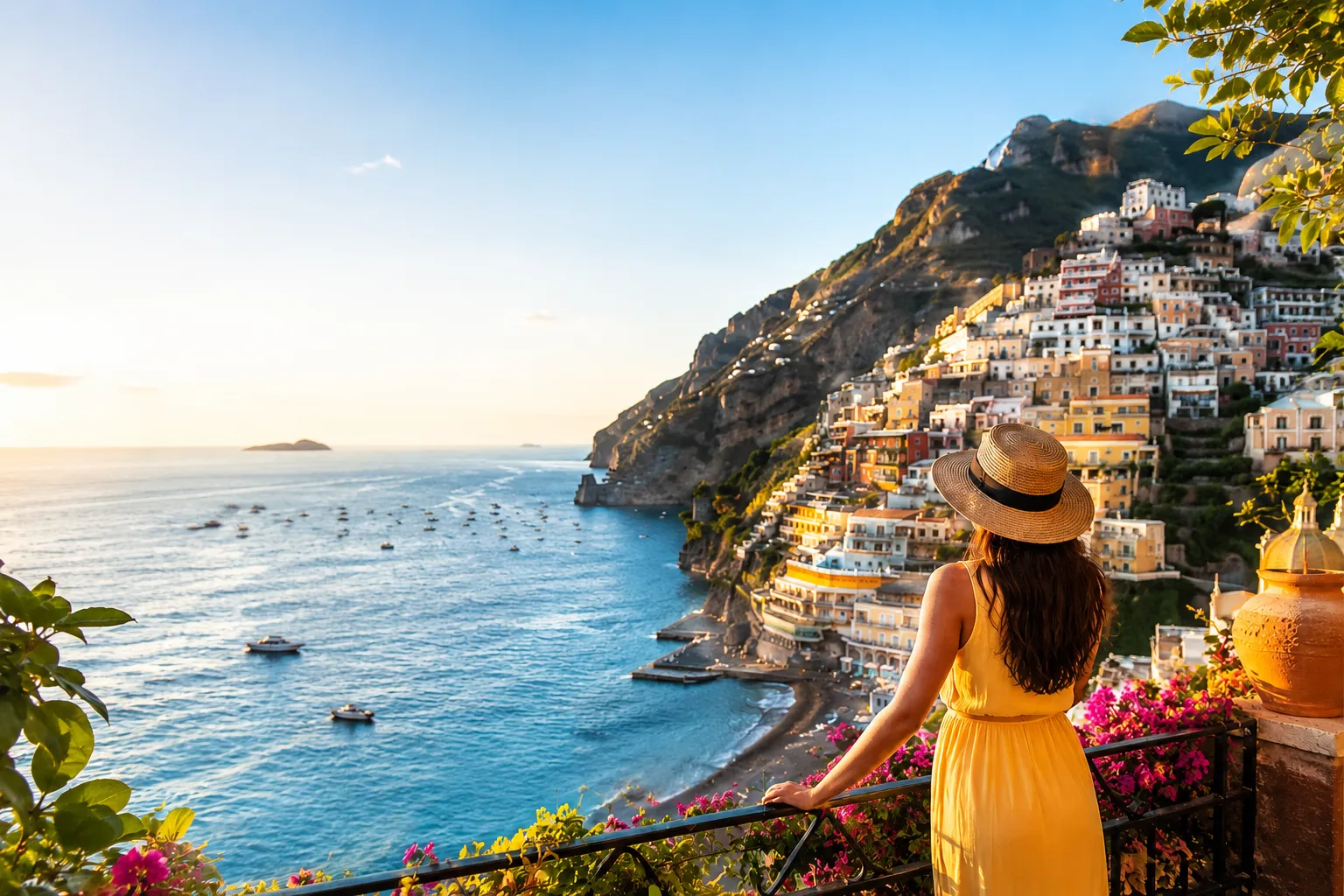 A scenic cliffside destination